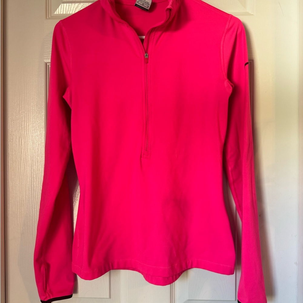 Nike Women's Hot Pink Quarter-Zip Pullover Size M